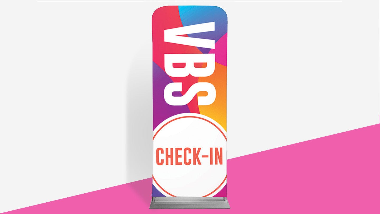 Curved Colors VBS Check-In Banner
